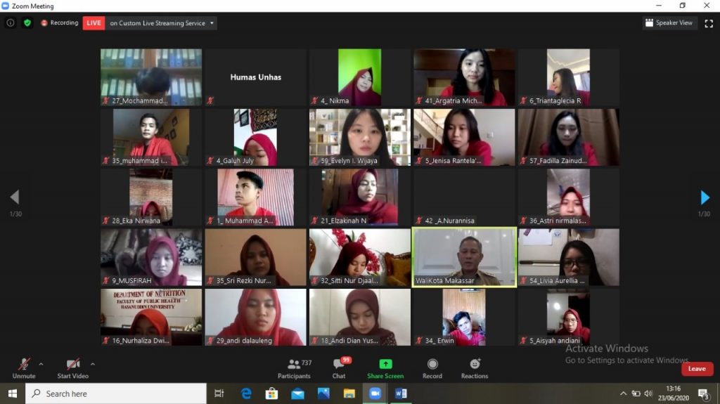 Unhas Lepas 710 Mahasiswa KKN Profesi Kesehatan Unhas Angkatan 59 Secara Virtual