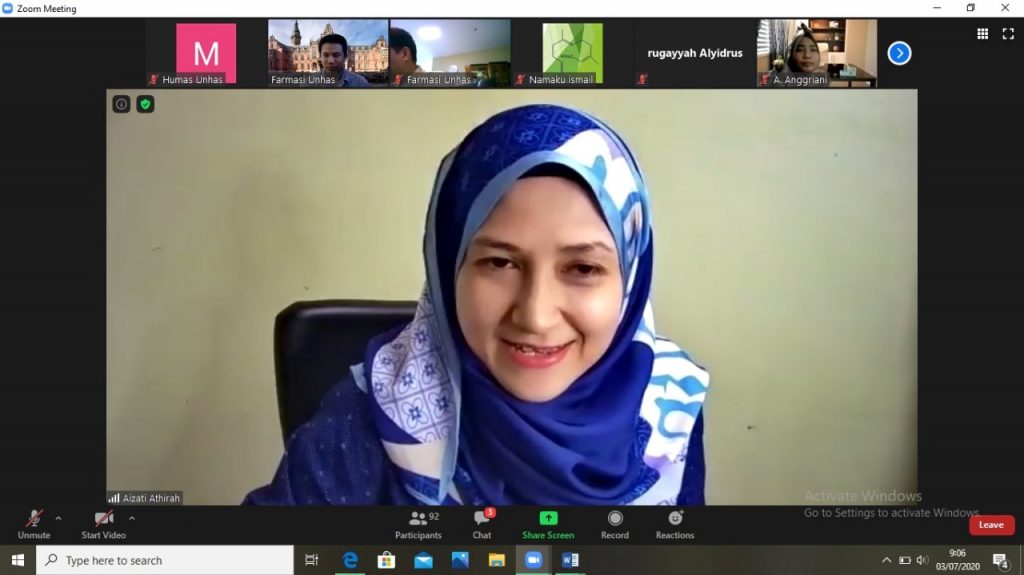 Webinar Farmasi Unhas Bahas Tantangan dan Peluang Farmakogenomik