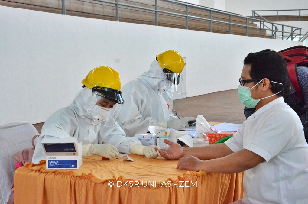 Rapid Test Massal untuk Dosen Unhas, Hasil Reaktif Langsung Ambil Swab