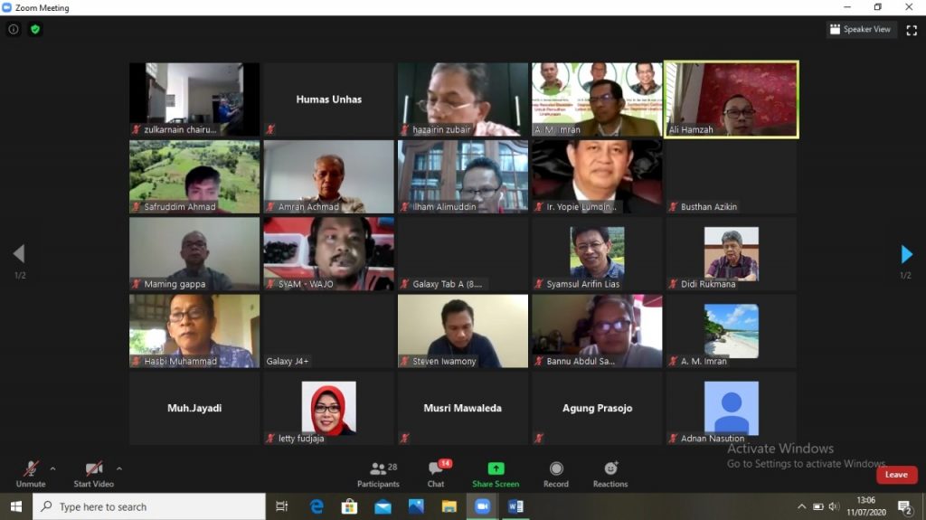 Puslitbang Lingkungan Hidup Unhas Bahas Prinsip Restorasi