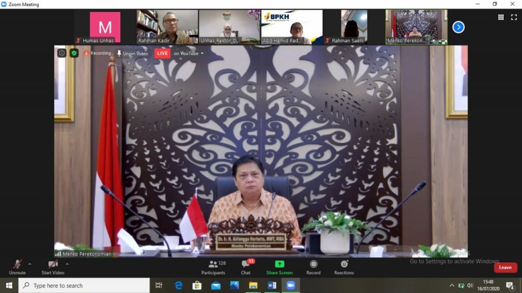 Seminar Online FEB Unhas Bahas Kebijakan Pemulihan Ekonomi Ditengah Pandemi