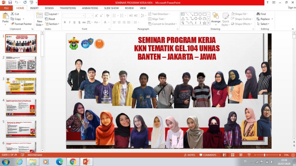KKN Unhas di lokasi Banten-Jakarta-Jawa Programkan Seminar Nasional Online