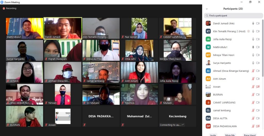 KKN Unhas di Lokasi Pinrang 2 Sosialisasikan Adaptasi Kebiasan Baru