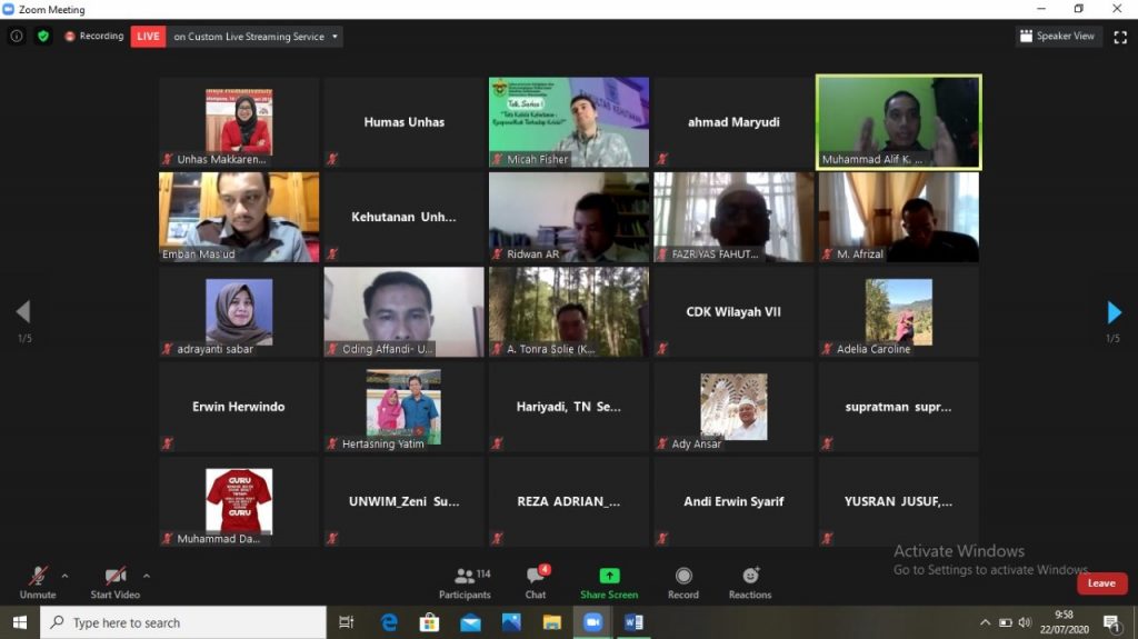 Fakultas Kehutanan Unhas Bahas Tata Kelola Kehutanan Dalam Situasi Krisis