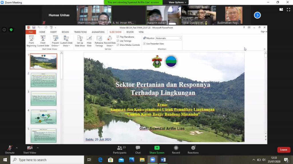 Puslitbang Lingkungan Hidup Unhas Bahas Bencana Banjir Bandang Masamba