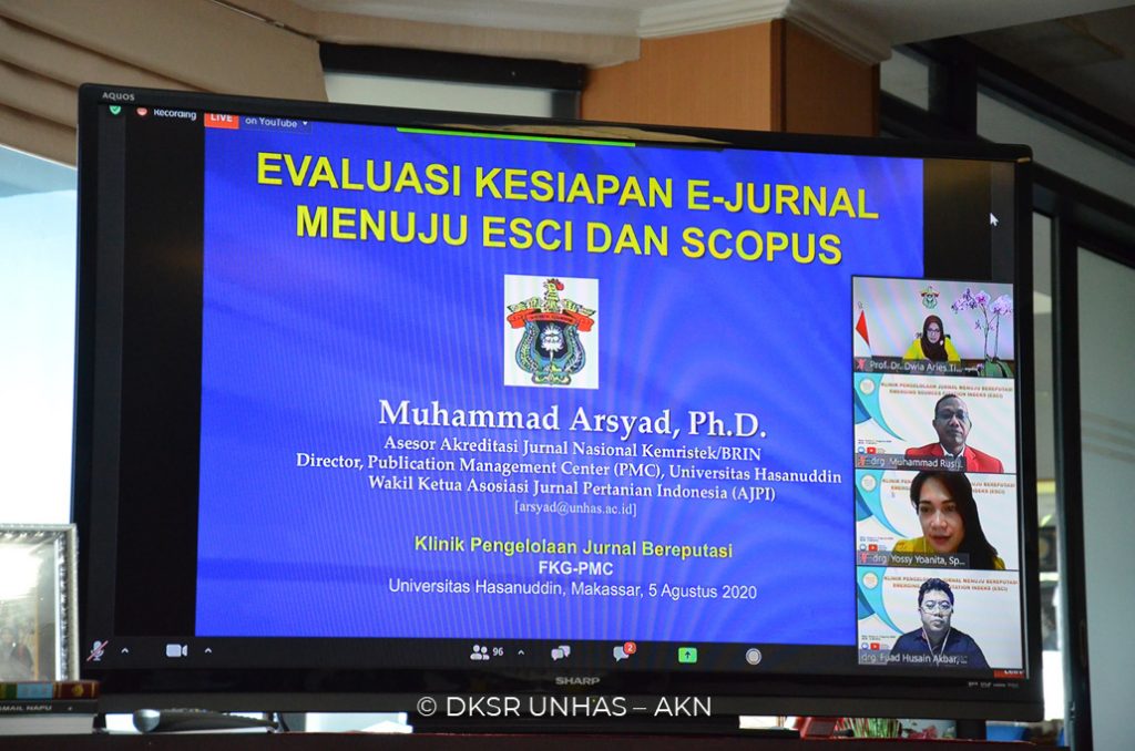 Unhas Gelar Pelatihan Pengelolaan Jurnal Menuju Bereputasi ESCI dan Scopus