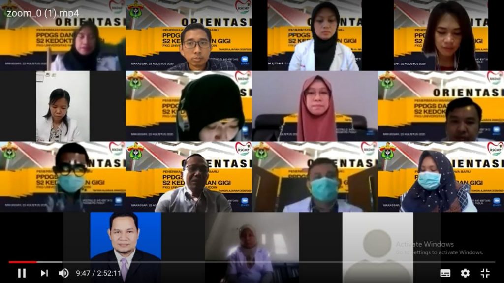 FKG Unhas Gelar Orientasi Penerimaan Mahasiswa Baru PPDGS dan Magister