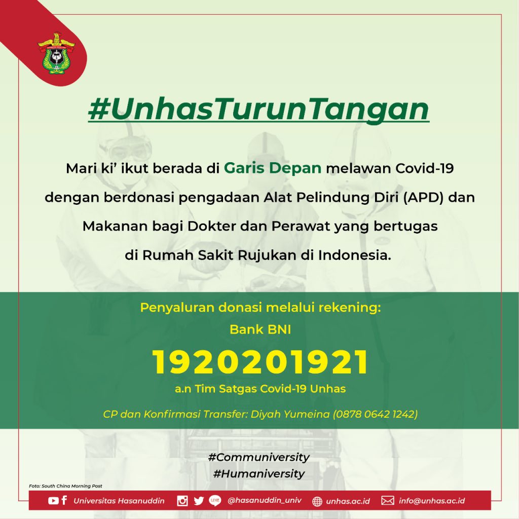 Sivitas Akademika Unhas Galang Donasi untuk Atasi Covid-19