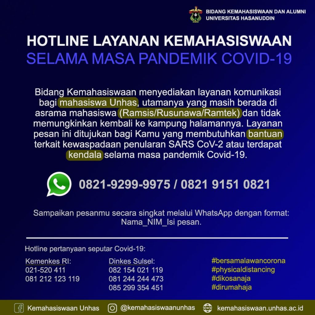 Bidang Kemahasiswaan Unhas Inisiasi Layanan Komunikasi Untuk Mahasiswa