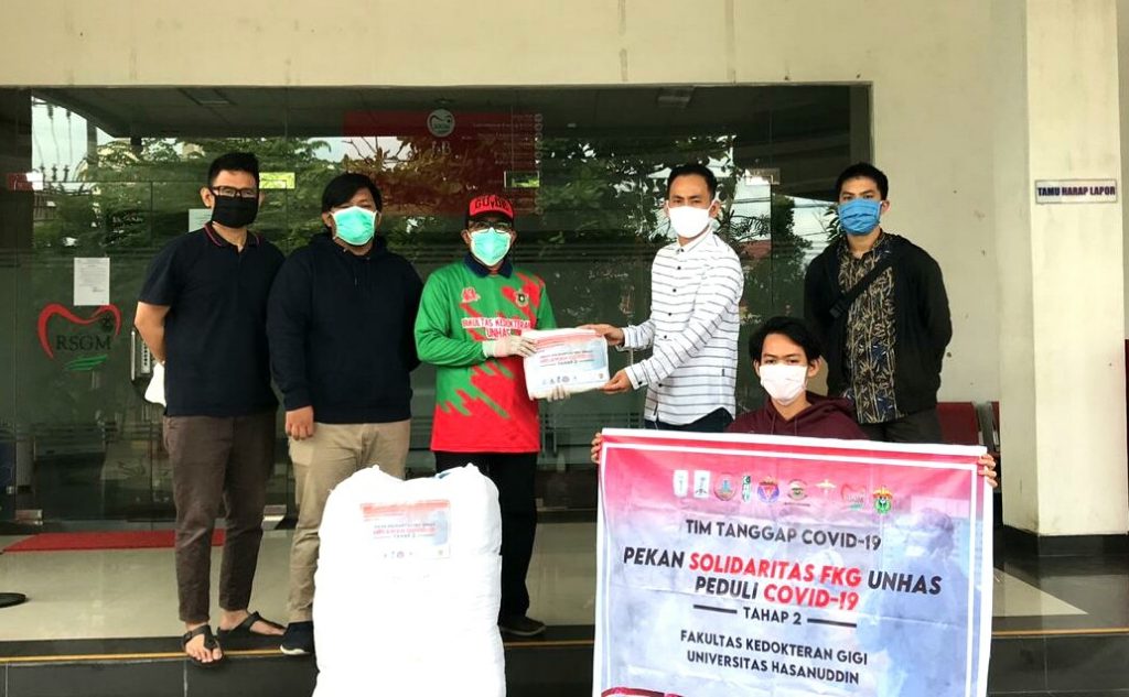 Hari Ke Tiga, FKG Unhas bersama BUMN Milenial Sumbang APD untuk RSGM Pendidikan Unhas