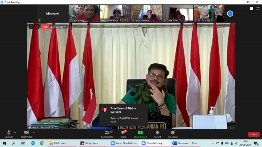 FH Unhas Bahas Kedaulatan Pangan Bersama Menteri Pertanian RI