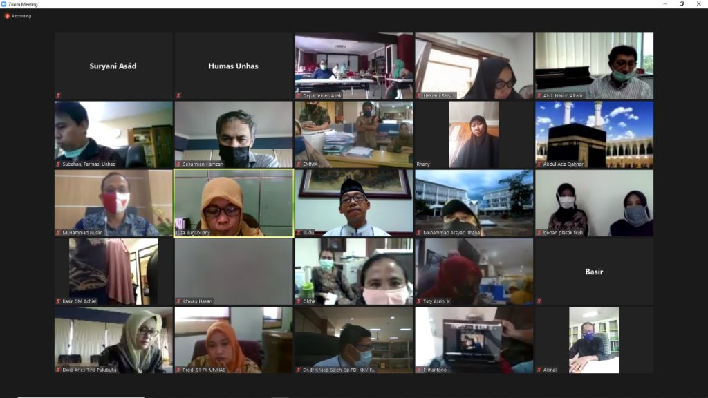 Sivitas Akademika Fakultas Kedokteran Unhas Gelar Halalbihalal Virtual