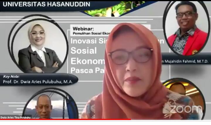 Dewan Professor Unhas Gelar Webinar Bahas Pemulihan Sosial Ekonomi Pasca Pandemi