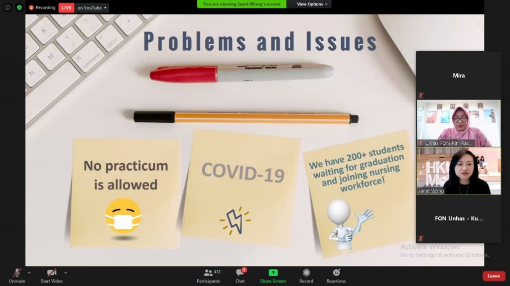 Webinar Internasional Fakultas Keperawatan Unhas Bahas Strategi Tantangan Pembelajaran di Masa Pandemi