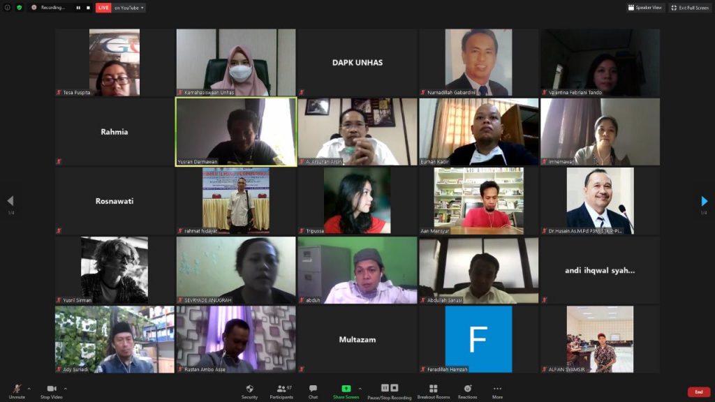 Gelar Bincang Virtual, Bidang Kemahasiswaan Unhas Hadirkan Tiga Penulis Handal