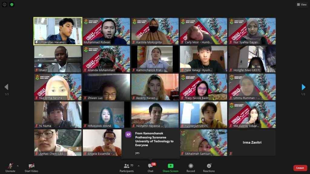 22 Negara Bergabung Dalam International Cultural Program Unhas 2020