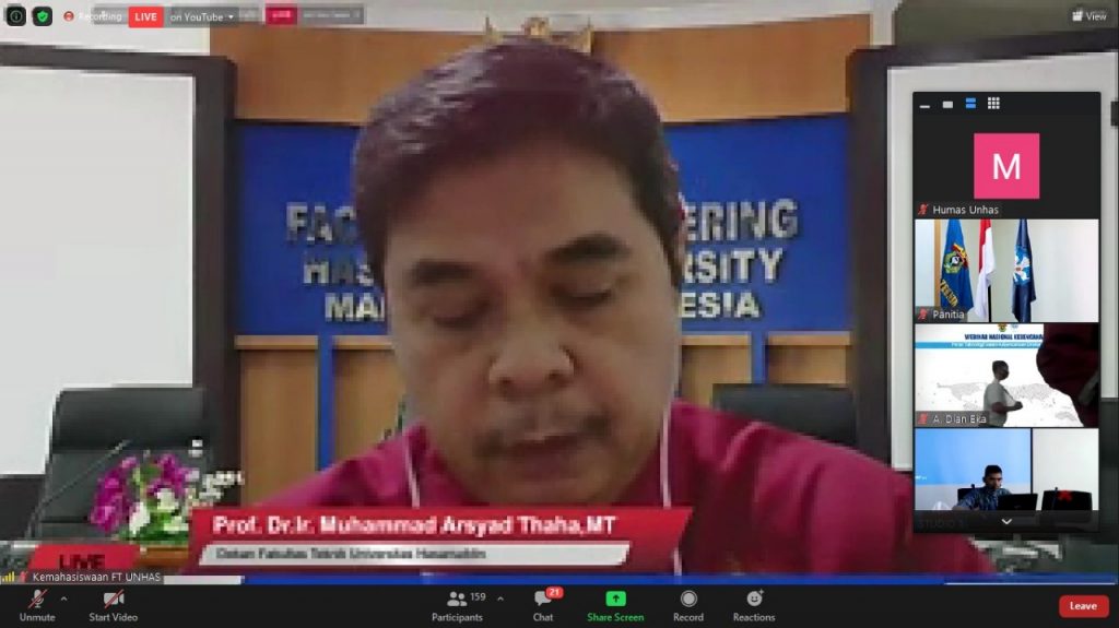 Unhas Gelar Webinar Nasional Teknologi Kebencanaan Masa Pandemi