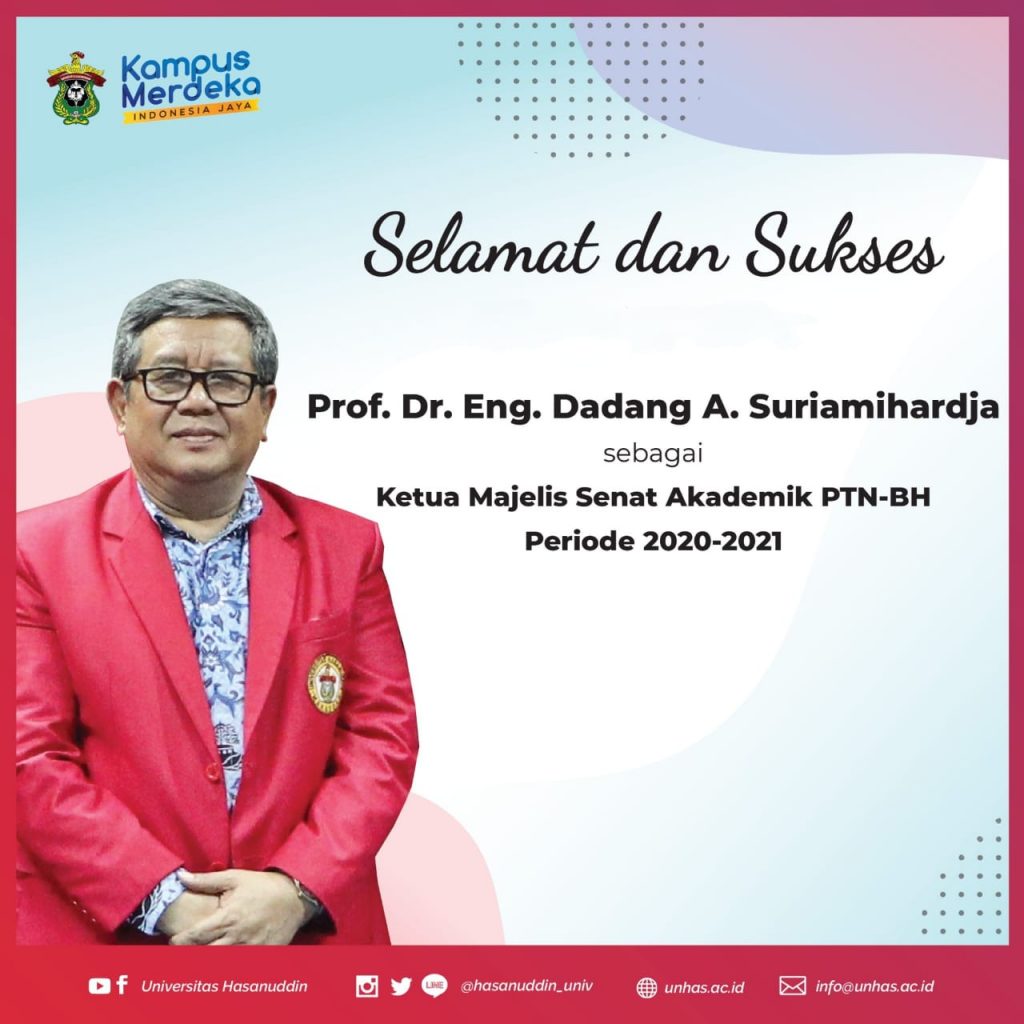 Ketua Senat Akademik Unhas Pimpin Majelis Senat Akademik PTN-BH 2020-2021