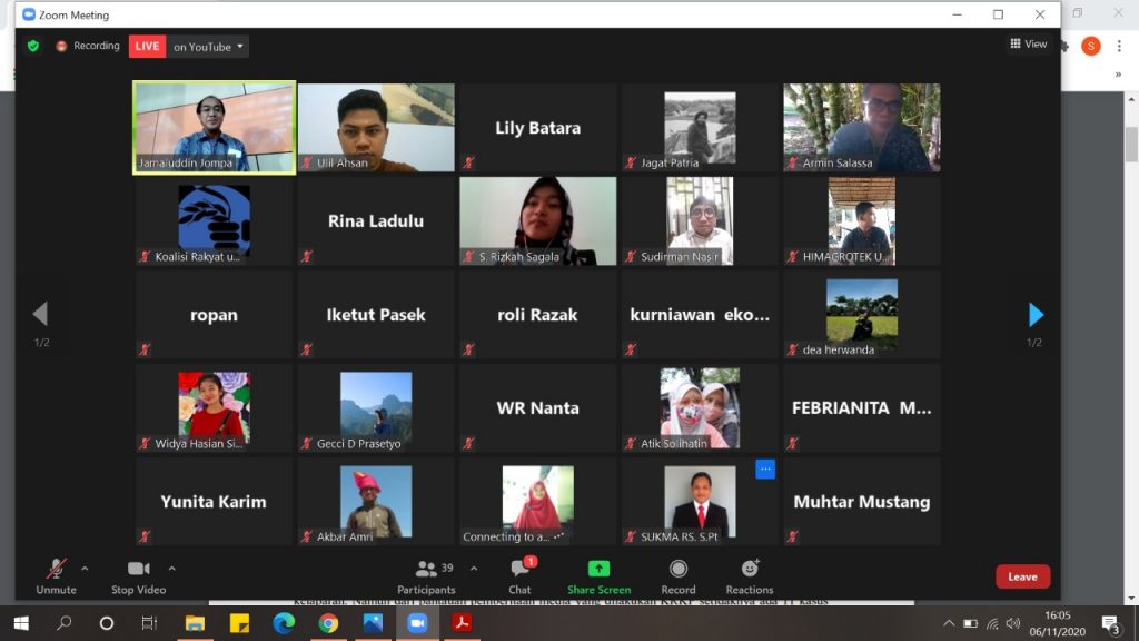 Diskusi Online Bahas Perubahan Sistem Pangan Dalam Mencapai Target SDGs