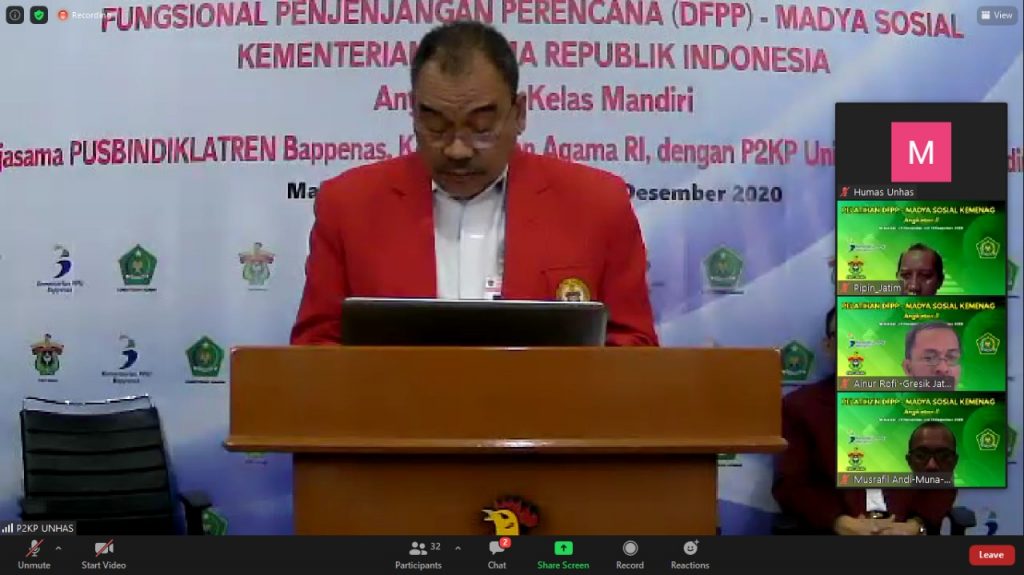 Unhas Gelar Diklat DFPP Madya Sosial Kementerian Agama RI