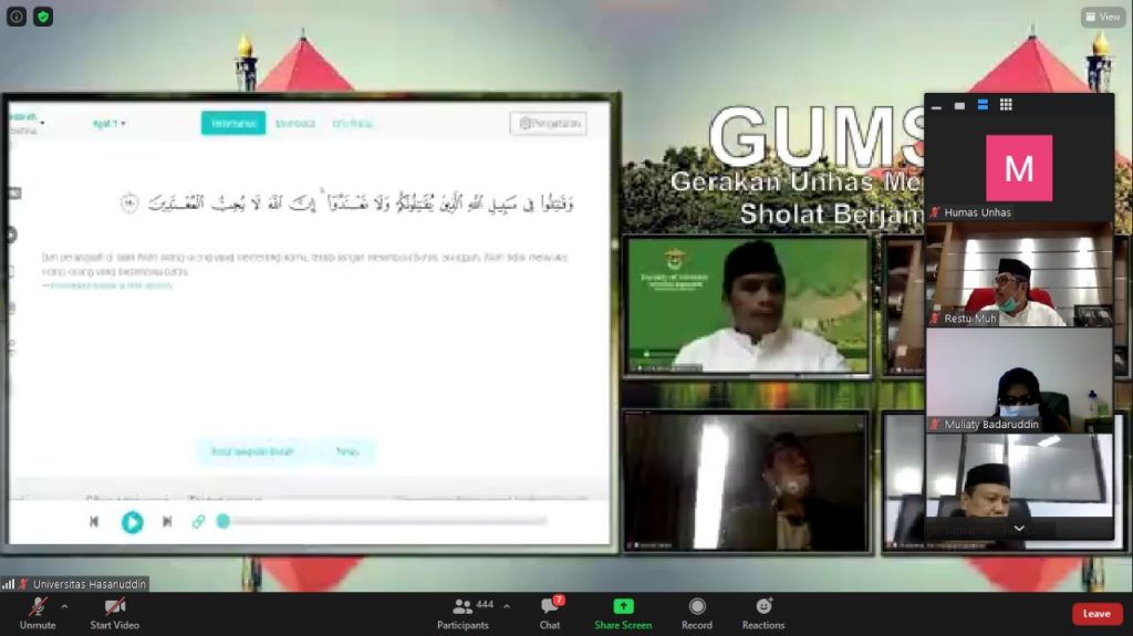 GUMSB Virtual Unhas Bahas Kemudahan Islam Disegala Zaman dan Kondisi