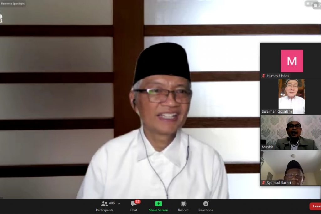 GUMSB Virtual Unhas Bahas Peran Masjid Kampus dan Kepribadian Religius Pemuda