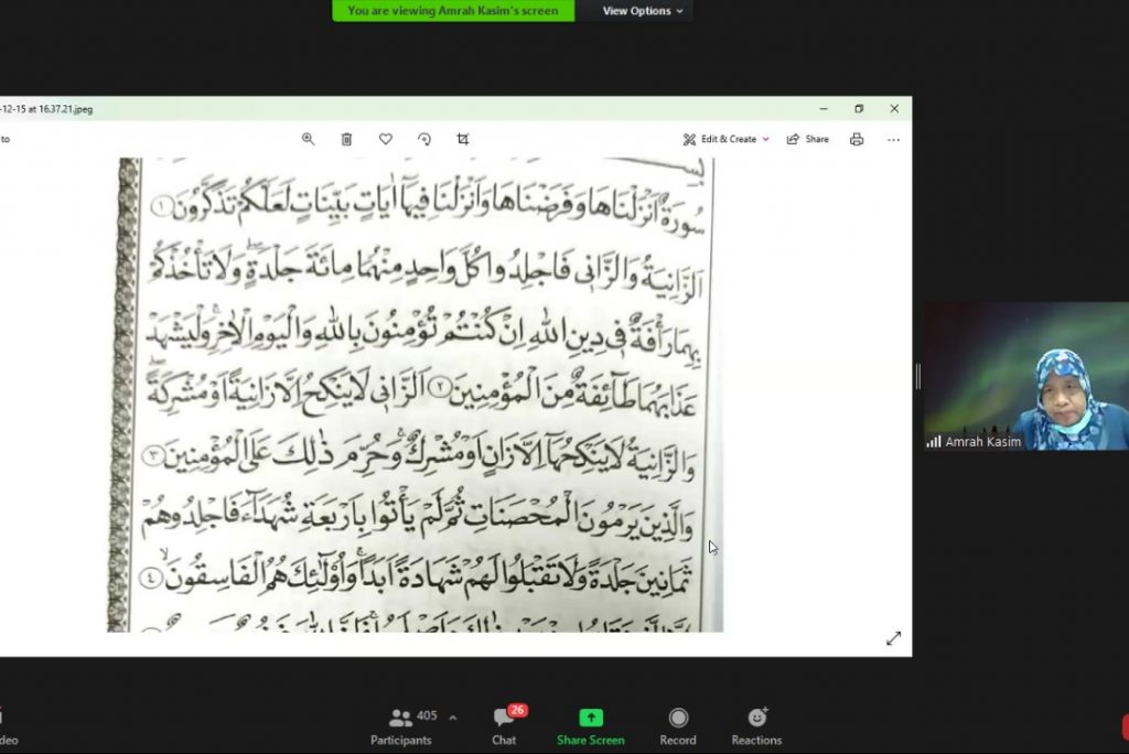 GUMSB Virtual Bahas Permasalahan Zina dan Solusinya Dalam Al-Quran