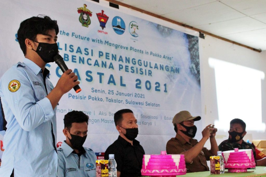 HMTK Unhas Gelar Sosialisasi Penanggulangan Bencana Pesisir di Takalar