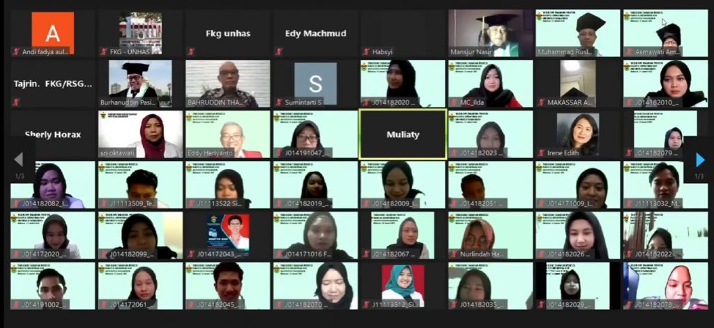 FKG Unhas Gelar Yudisum Tahapan Profesi Dokter Gigi Periode Januari 2021