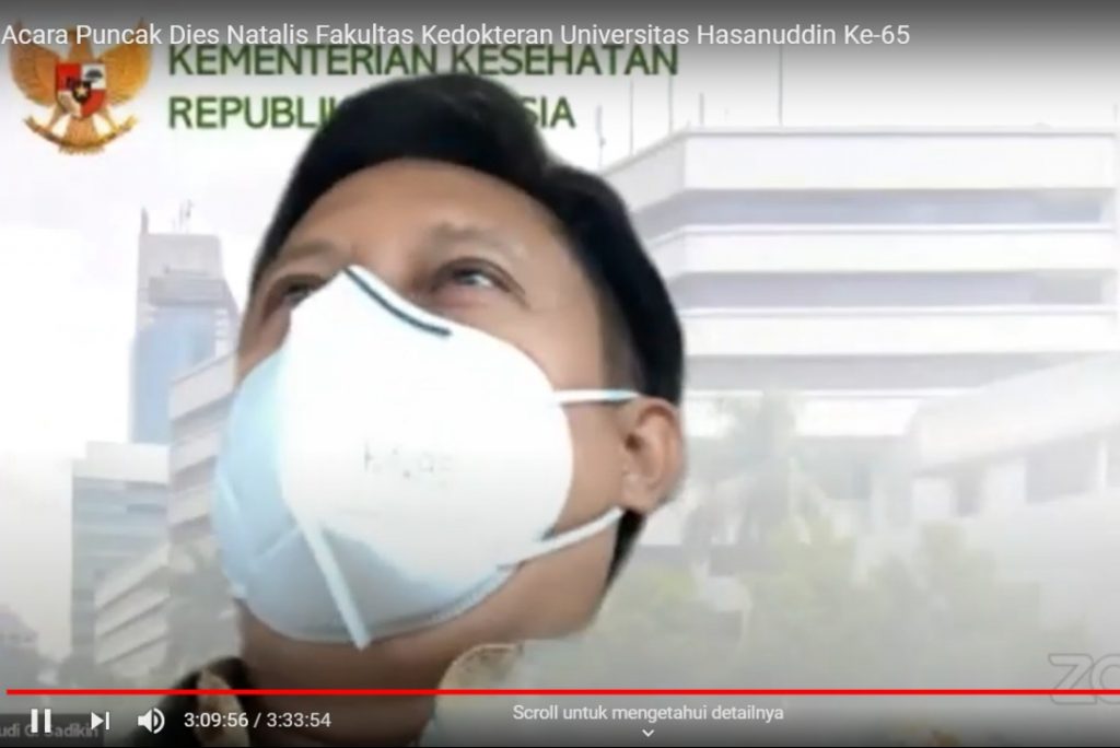 Menteri Kesehatan RI Hadiri Dies Natalis ke-65 FK Unhas