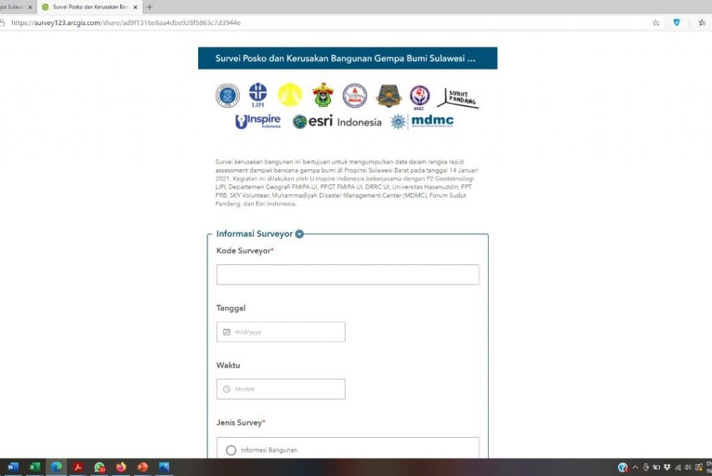 Pusat Studi Kebencanaan Unhas Gelar Survei Posko dan Kerusakan Bangunan Gempa Sulbar