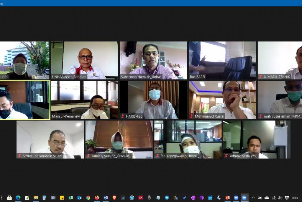 Unhas Gelar Rapat Koordinasi Persiapan Vaksinasi Massal untuk Dosen dan Tendik
