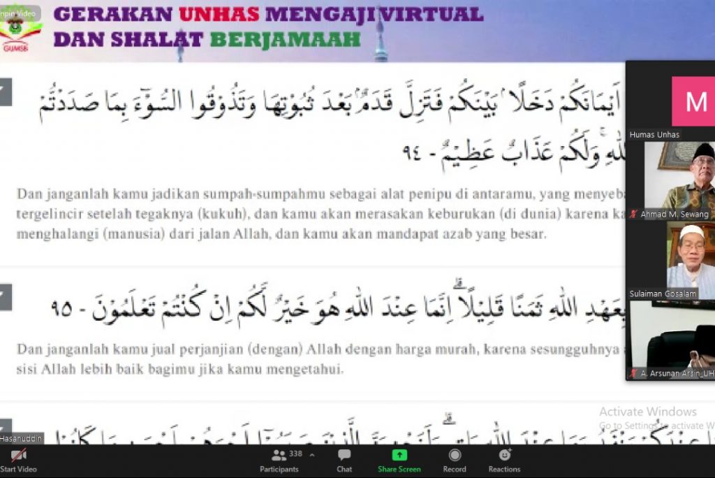 GUMSB Perdana Tahun Akademik 2020/2021 Bahas Islam Sebagai Agama Fitrah