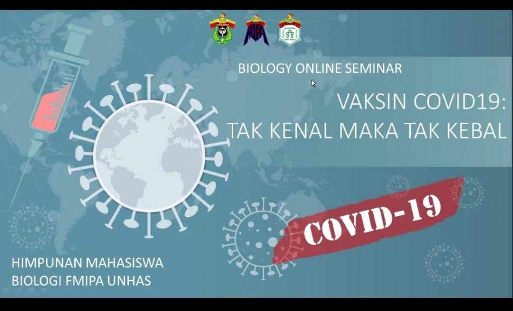 Mahasiswa Biologi F-MIPA Unhas Gelar Seminar Nasional Bahas Vaksin Covid-19