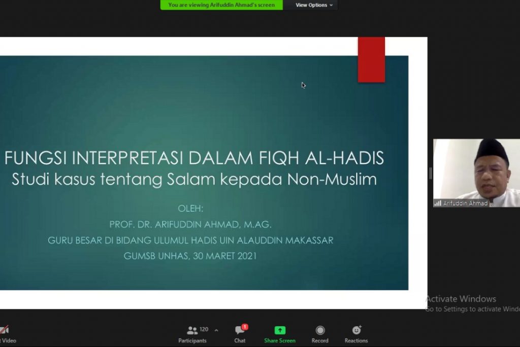 Unhas Kembali Gelar GUMSB Virtual Bahas Interpretasi Salam Kepada Non Muslim