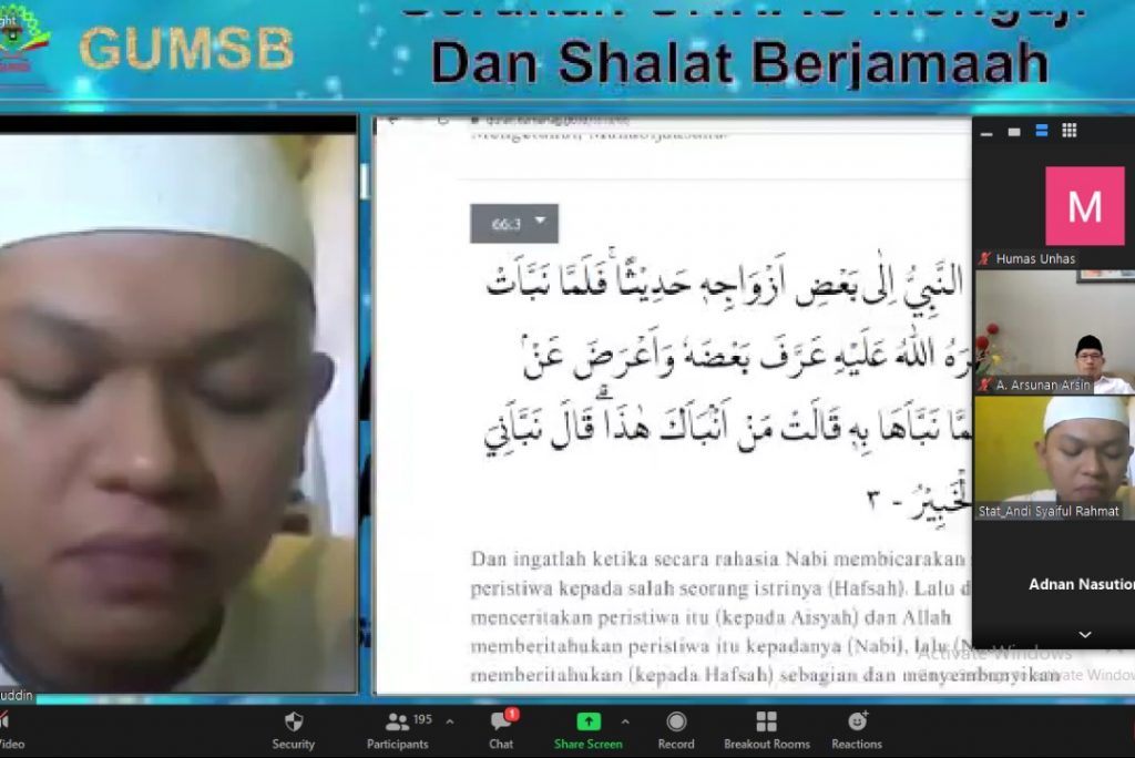 GUMSB Bahas Anak Sebagai Syafaat Orangtua di Akhirat