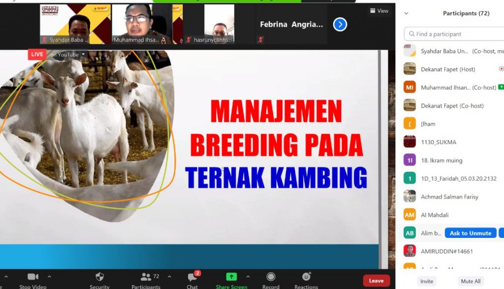Unhas dan HPDKI Sulsel Gelar Sharing tentang Ternak Kambing