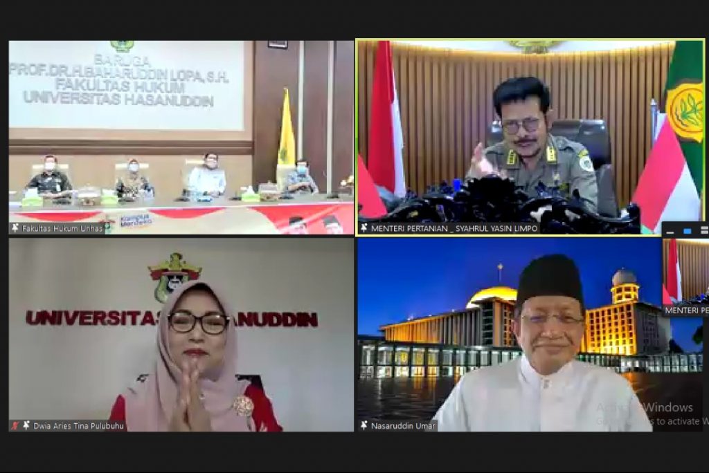 Menteri Pertanian RI dan Imam Besar Masjid Istiqlal Hadiri Halal bi Halal Fakultas Hukum Unhas