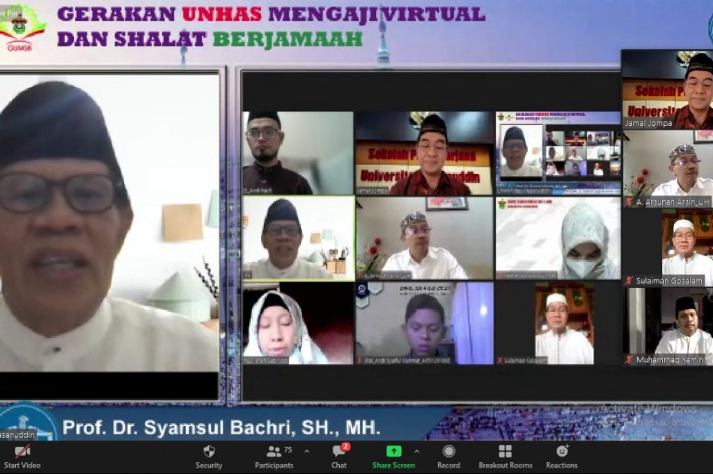 Unhas Gelar GUMSB Virtual Bahas Kewajiban Berislam Secara Totalitas