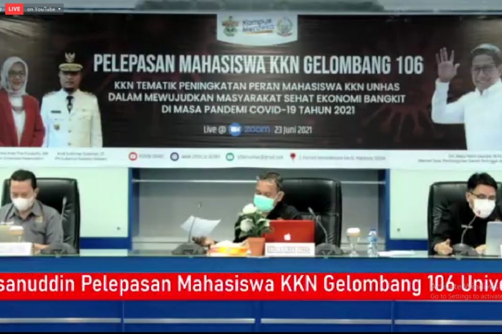 Unhas Secara Resmi Lepas 4.750 Mahasiswa KKN Gelombang 106