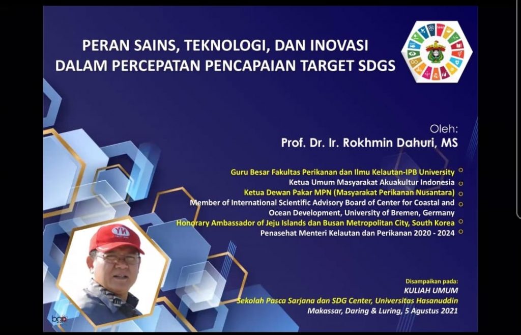 SDGs Center Unhas Gelar Kuliah Umum Bahas Sains, Teknologi dan Inovasi