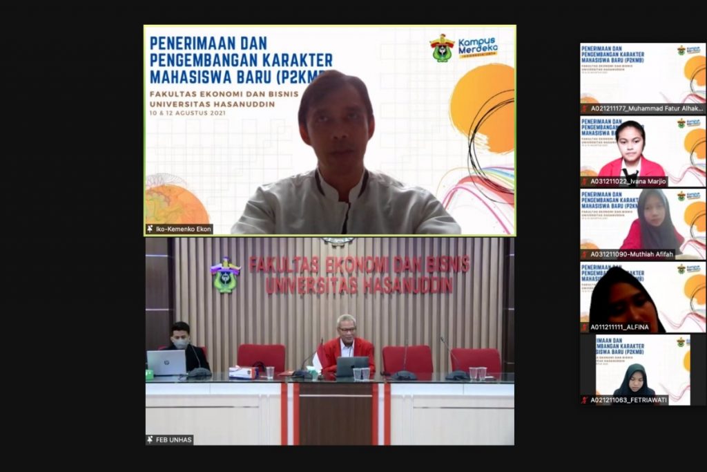 Dihadapan Mahasiswa Baru FEB Unhas, Asdep Kemenko Perekonomian RI Paparkan Pemulihan Ekonomi