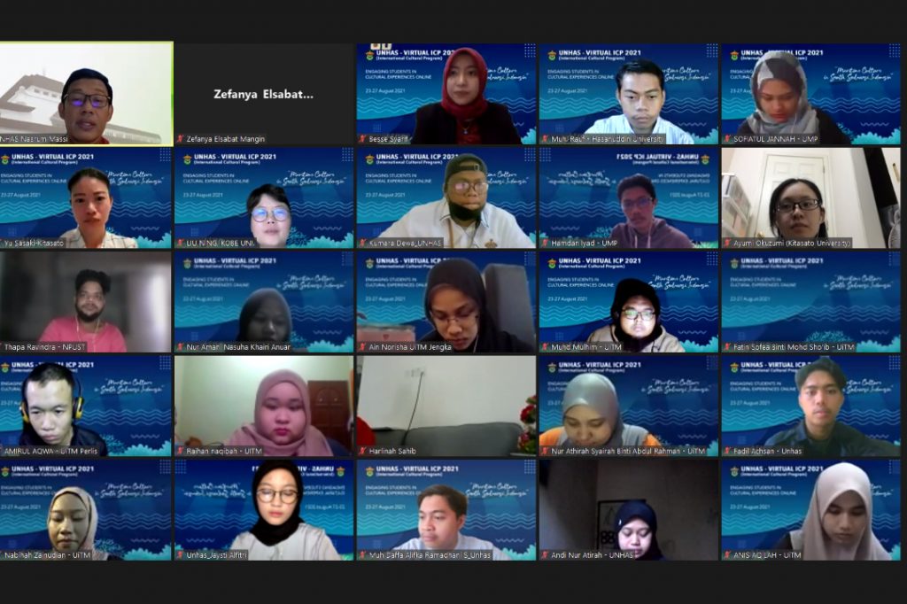 Internasional Cultural Program Unhas 2021 Diikuti Peserta dari 15 Negara