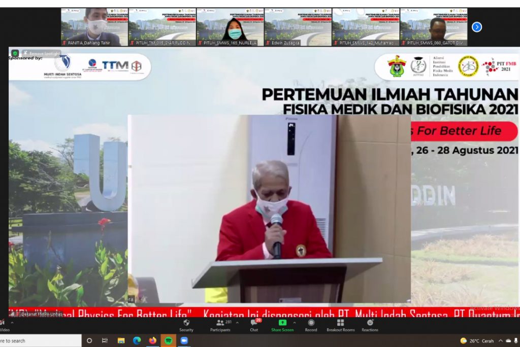 Unhas Tuan Rumah Pertemuan Ilmiah Tahunan Fisika Medik dan Biofisika 2021