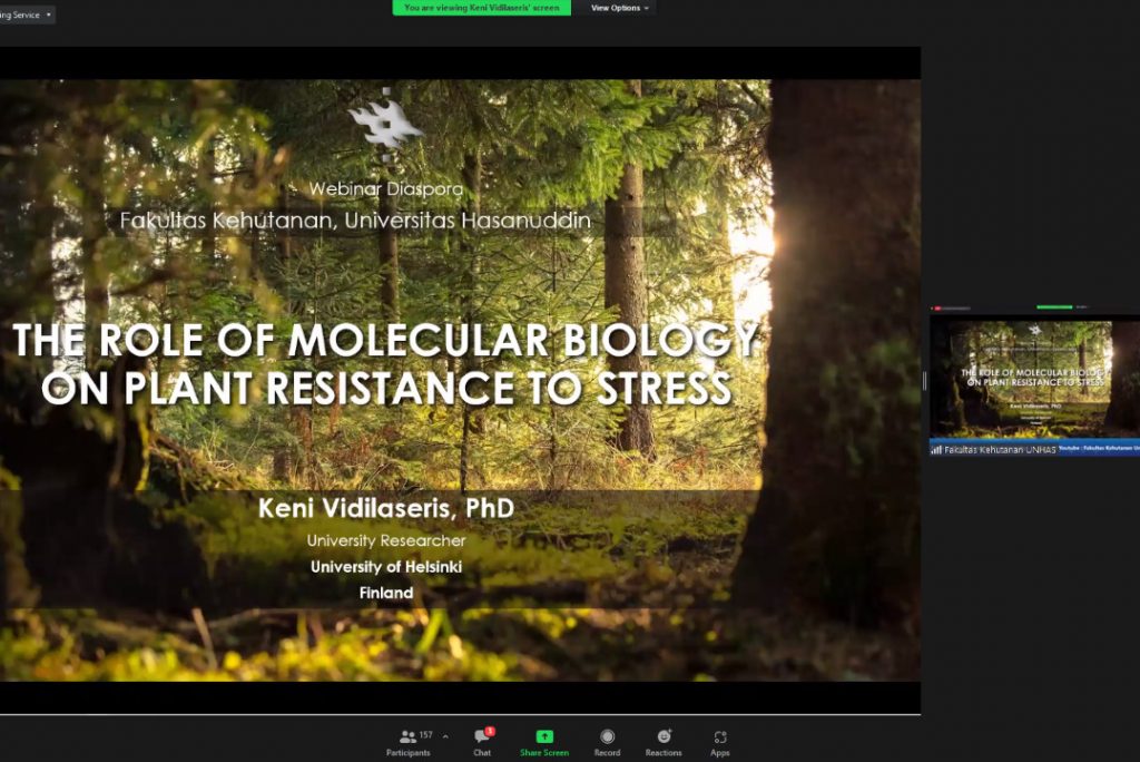 Webinar Diaspora Series 13: The Role of Molecular Biology on Plant Resistance to Stress
