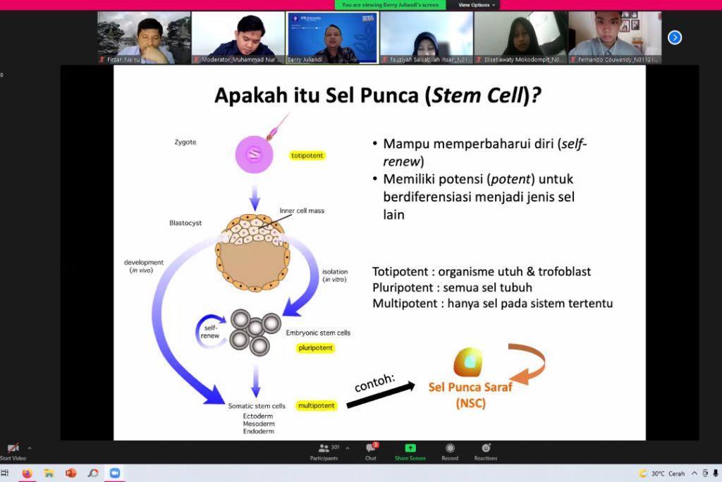 Fakultas Farmasi Unhas Gelar Kuliah Tamu Bahas Regulasi dan Aplikasi Diferensiasi Sel Punca (Stem Cells)