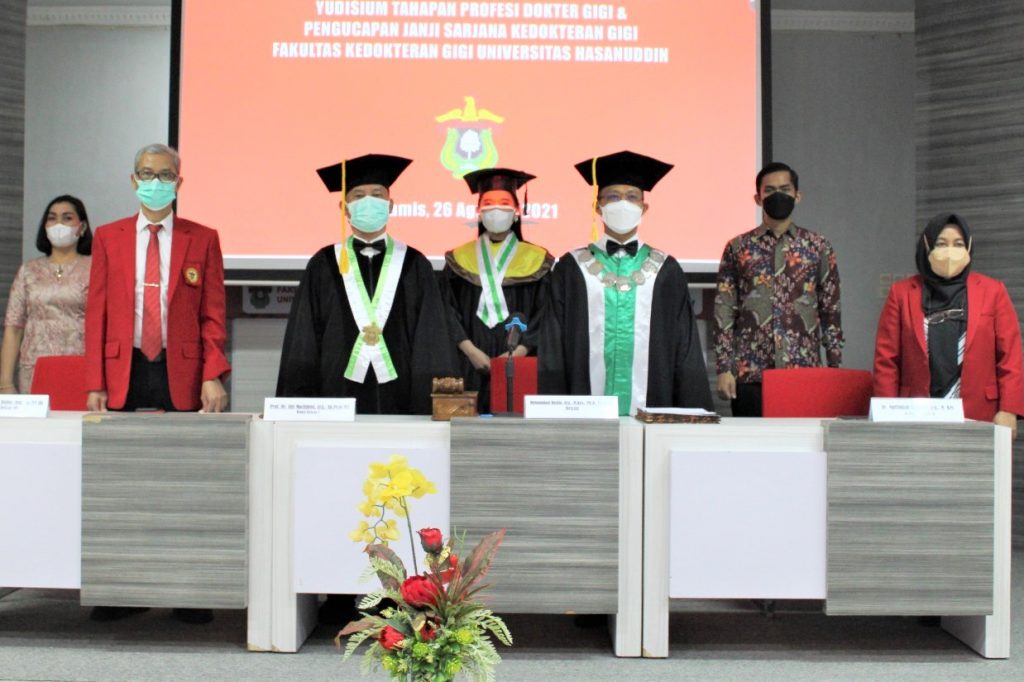 Fakultas Kedokteran Gigi Unhas Gelar Yudisium Periode Agustus 2021