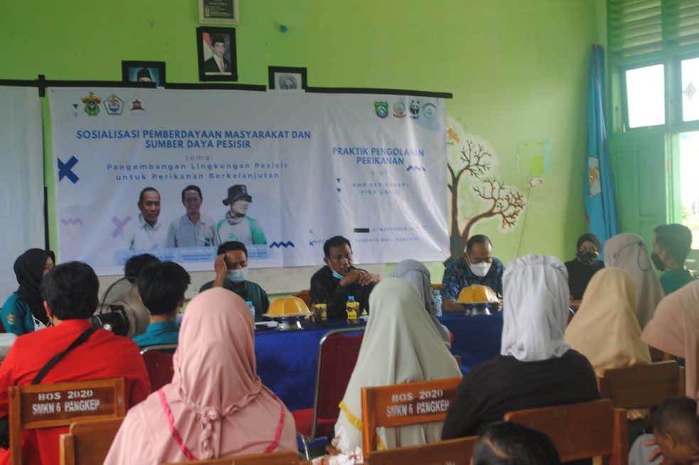 Mahasiswa Perikanan Unhas Gelar Pelatihan Pengembangan Lingkungan Pesisir Kab. Pangkep