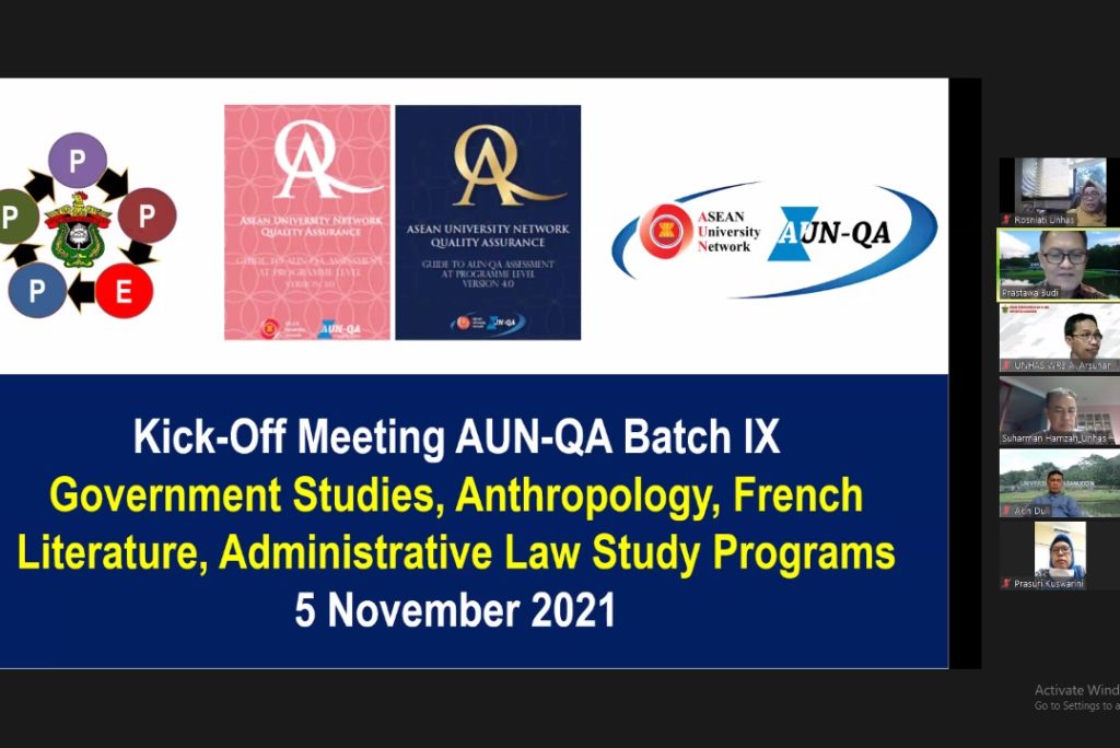 Unhas Gelar Kick Off Persiapan Akreditasi Internasional AUN-QA untuk 4 Program Studi