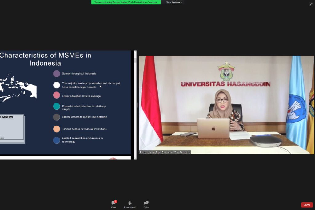 Indonesia Forum 2021, Rektor Unhas Paparkan Peluang dan Tantangan Berinvestasi Pelaku UMKM